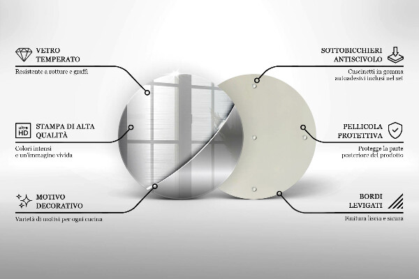 Üveg vágódeszka Fém formák