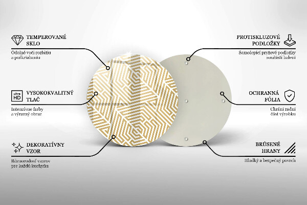 Üveg vágódeszka Geometriai vonalak