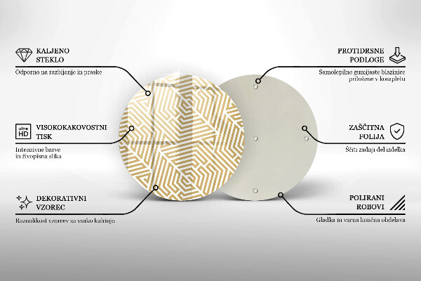 Üveg vágódeszka Geometriai vonalak