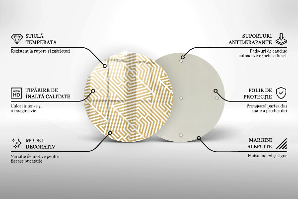 Üveg vágódeszka Geometriai vonalak