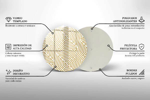 Üveg vágódeszka Geometriai vonalak