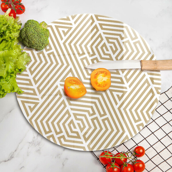 Üveg vágódeszka Geometriai vonalak