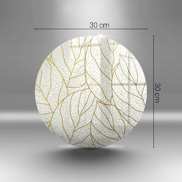 Üveg vágódeszka Line-art levelek minta