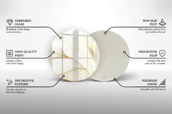 Üveg vágódeszka Modern vonalak minta