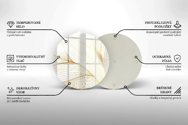 Üveg vágódeszka Modern vonalak minta