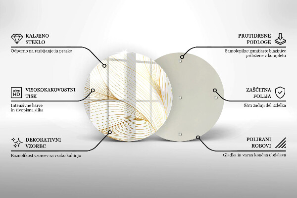 Üveg vágódeszka Modern vonalak minta