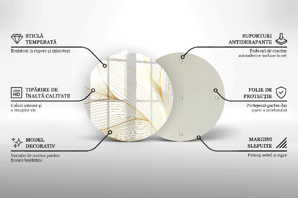 Üveg vágódeszka Modern vonalak minta