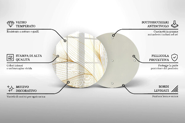 Üveg vágódeszka Modern vonalak minta