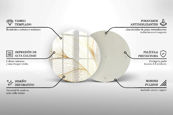 Üveg vágódeszka Modern vonalak minta