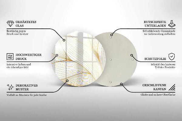 Üveg vágódeszka Modern vonalak minta