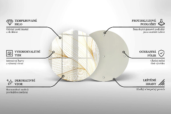 Üveg vágódeszka Modern vonalak minta