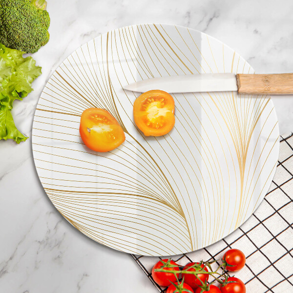 Üveg vágódeszka Modern vonalak minta