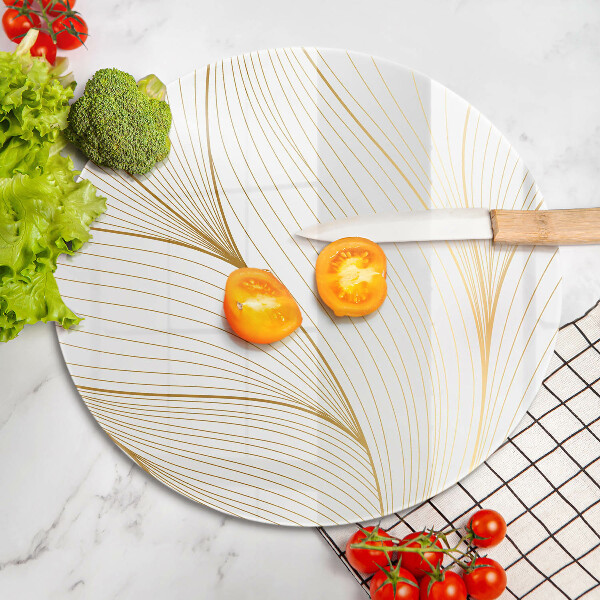 Üveg vágódeszka Modern vonalak minta