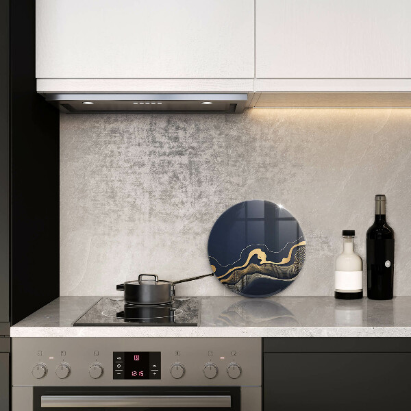 Üveg vágódeszka Absztrakt arany vonalak