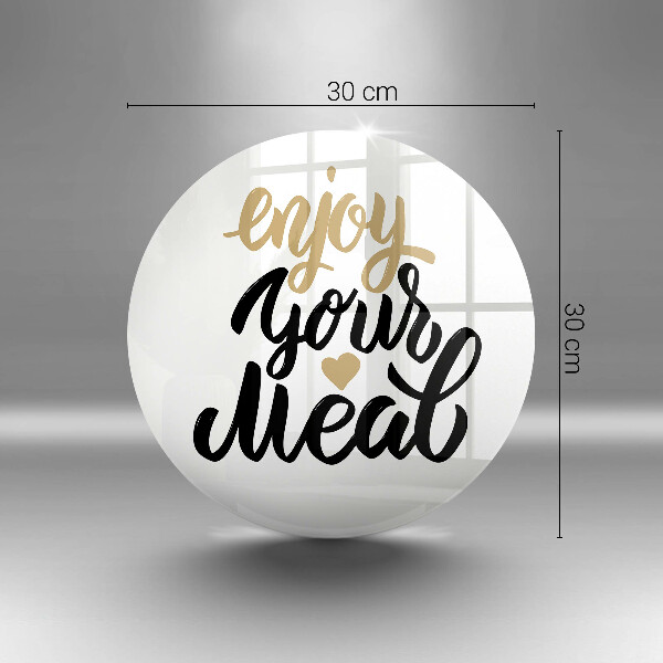Üveg vágódeszka Felirat Enjoy your meal