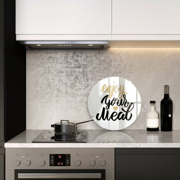 Üveg vágódeszka Felirat Enjoy your meal