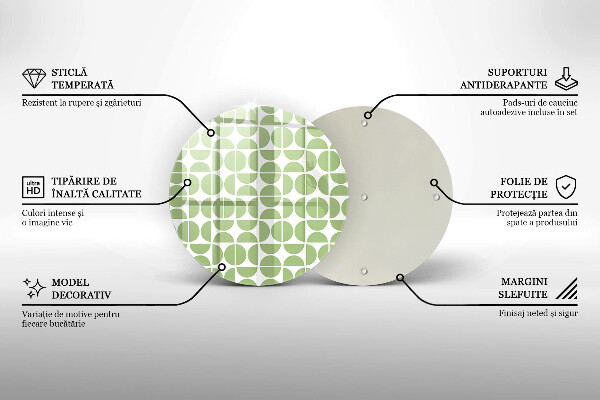 Üveg vágódeszka Boho formák mintája