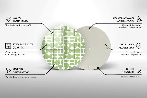 Üveg vágódeszka Boho formák mintája