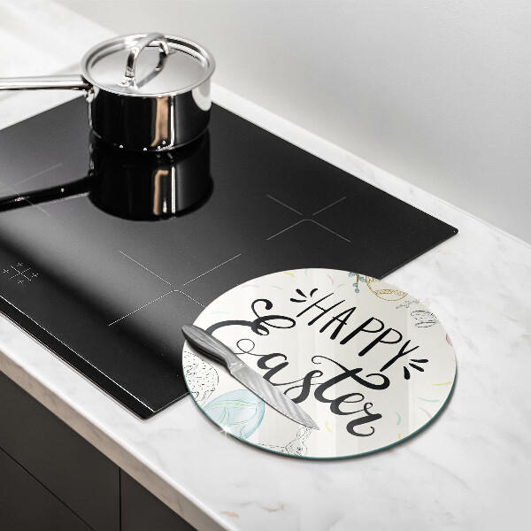 Üveg vágódeszka Happy Easter