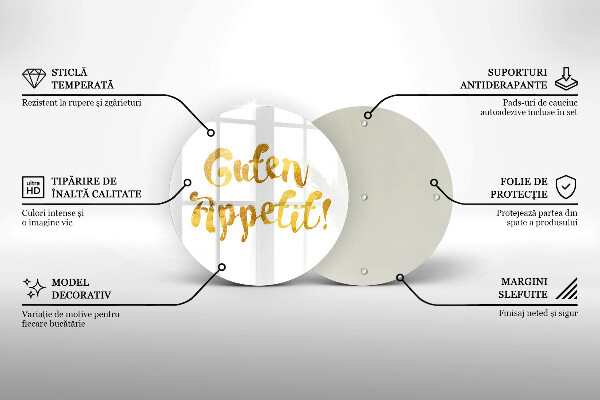 Üveg vágódeszka Guten Appetit!