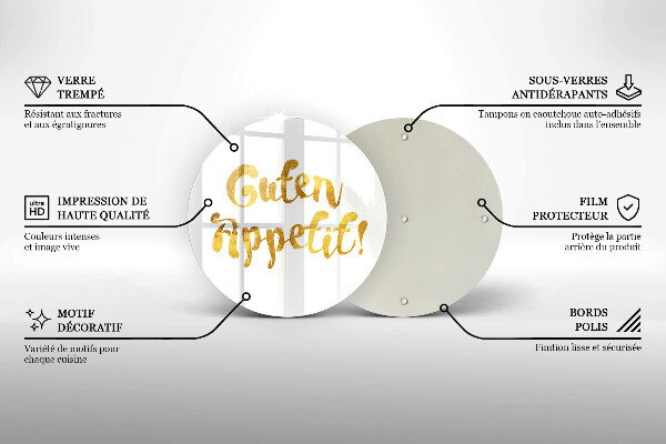 Üveg vágódeszka Guten Appetit!