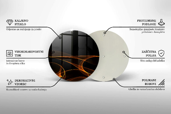 Üveg vágódeszka Absztrakt vonalak