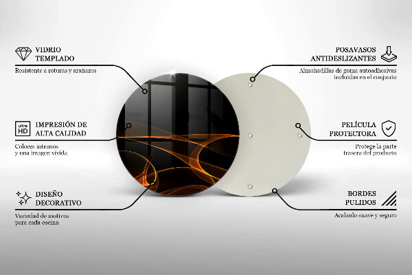 Üveg vágódeszka Absztrakt vonalak