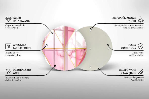 Üveg vágódeszka Geometrikus márvány