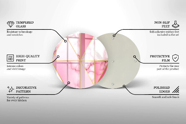 Üveg vágódeszka Geometrikus márvány