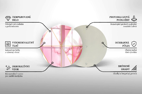 Üveg vágódeszka Geometrikus márvány