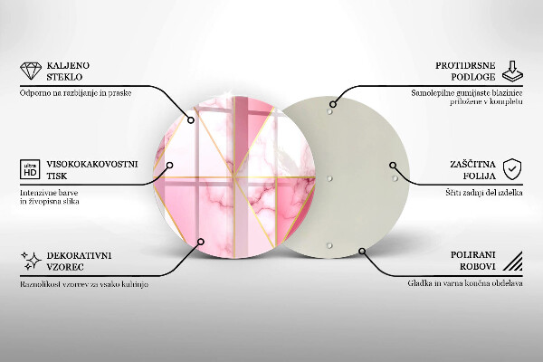 Üveg vágódeszka Geometrikus márvány