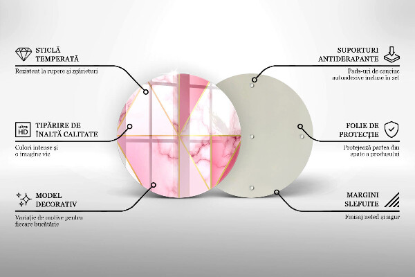 Üveg vágódeszka Geometrikus márvány