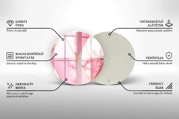 Üveg vágódeszka Geometrikus márvány