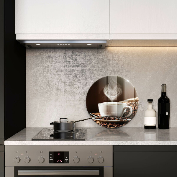 Üveg vágódeszka Kávé és egy csésze