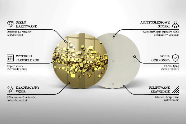 Üveg vágódeszka Absztrakt 3D geometria