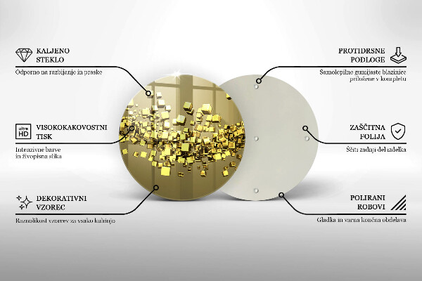 Üveg vágódeszka Absztrakt 3D geometria