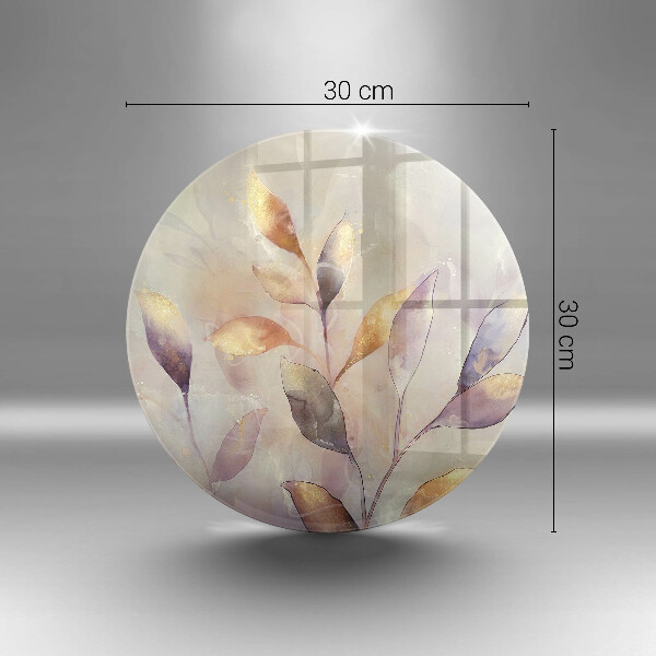 Üveg vágódeszka Festett boho levelek