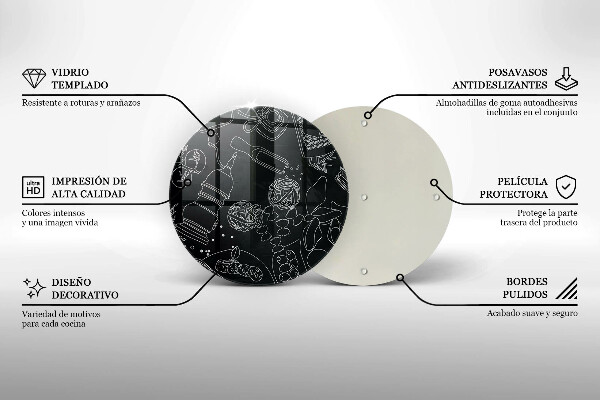 Üveg vágódeszka Konyhai kiegészítők