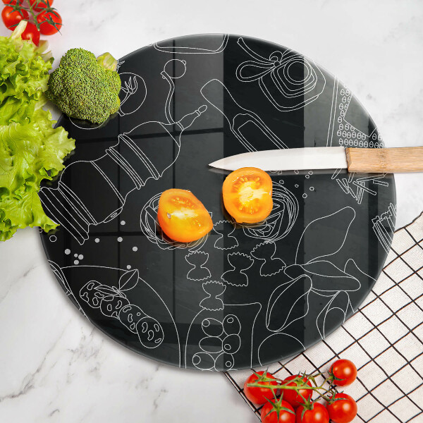 Üveg vágódeszka Konyhai kiegészítők