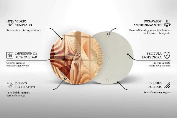 Üveg vágódeszka Modern kompozíció
