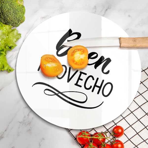 Üveg vágódeszka Buen provecho
