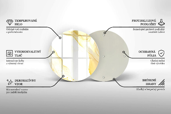 Üveg vágódeszka Arany absztrakció