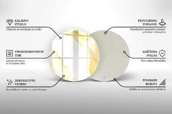 Üveg vágódeszka Arany absztrakció