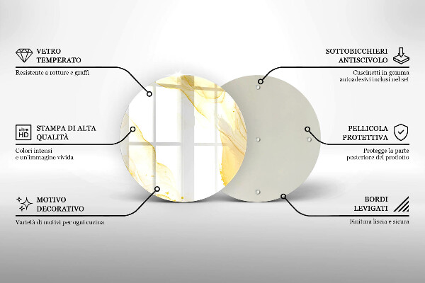 Üveg vágódeszka Arany absztrakció