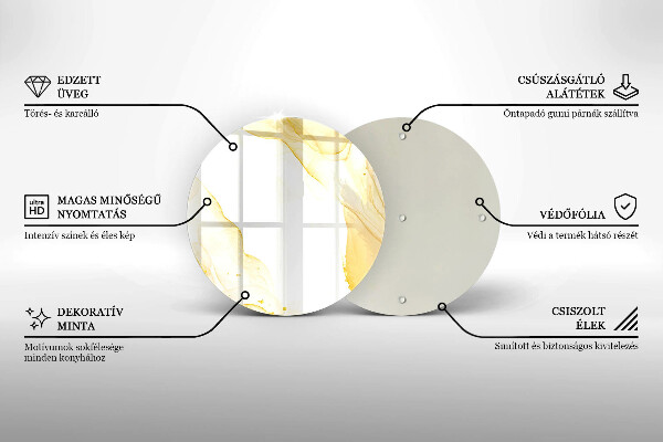 Üveg vágódeszka Arany absztrakció