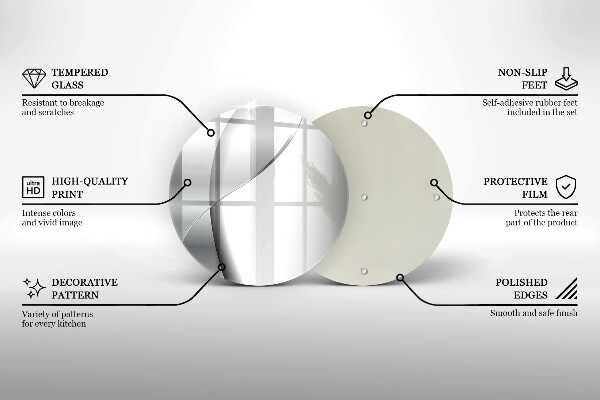 Üveg vágódeszka Ezüst fém absztrakció