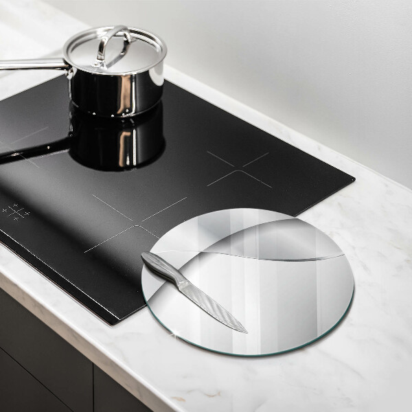 Üveg vágódeszka Ezüst fém absztrakció