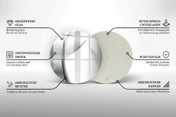 Üveg vágódeszka Ezüst fém absztrakció