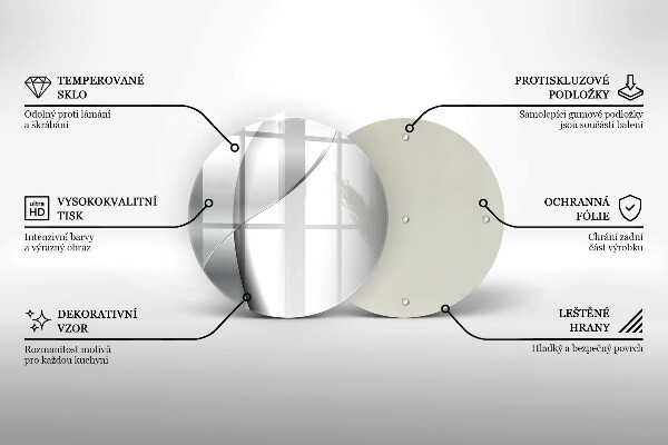 Üveg vágódeszka Ezüst fém absztrakció