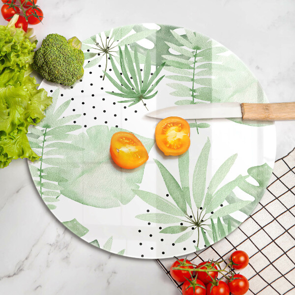 Üveg vágódeszka Akvarell levelek